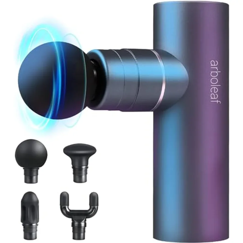 arboleaf Massage Gun Deep Tissue, Balance of Power & Portability Full-Metal Percussion Massager with Silent Brushless Motor - Ultra-Quiet Pocket-Sized for Athletes Back Pain Relief Home Office Travel