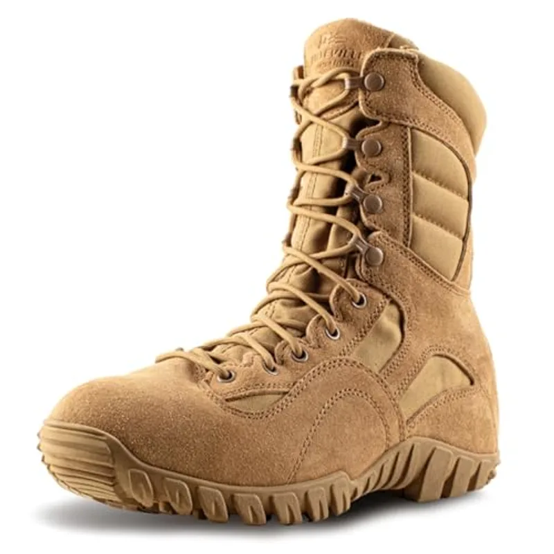Belleville Mountain Hybrid Boots - High-Traction Tactical Boots - Orthotic & Moisture Wicking Duty Footwear - AR 670-1 Compliant Boots - Full-Grain Cattlehide Leather - Coyote - 10.5 Wide