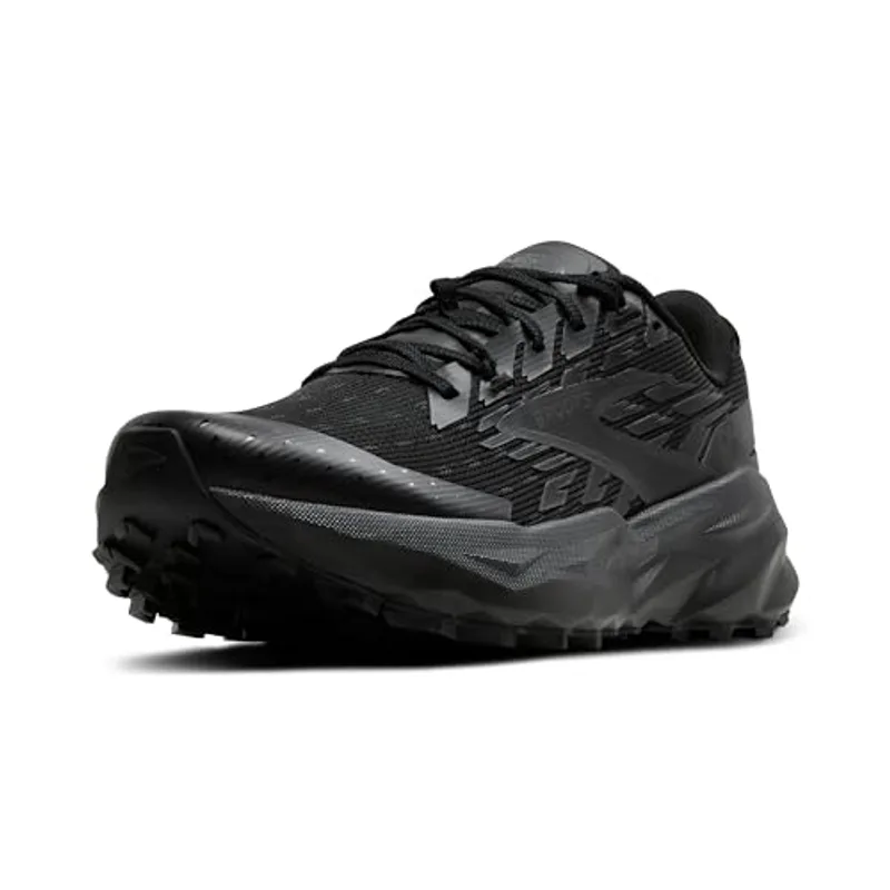 Brooks Men’s Cascadia 19 Mountain Trail Running Shoe - Black/Black/Ebony - 10 Medium