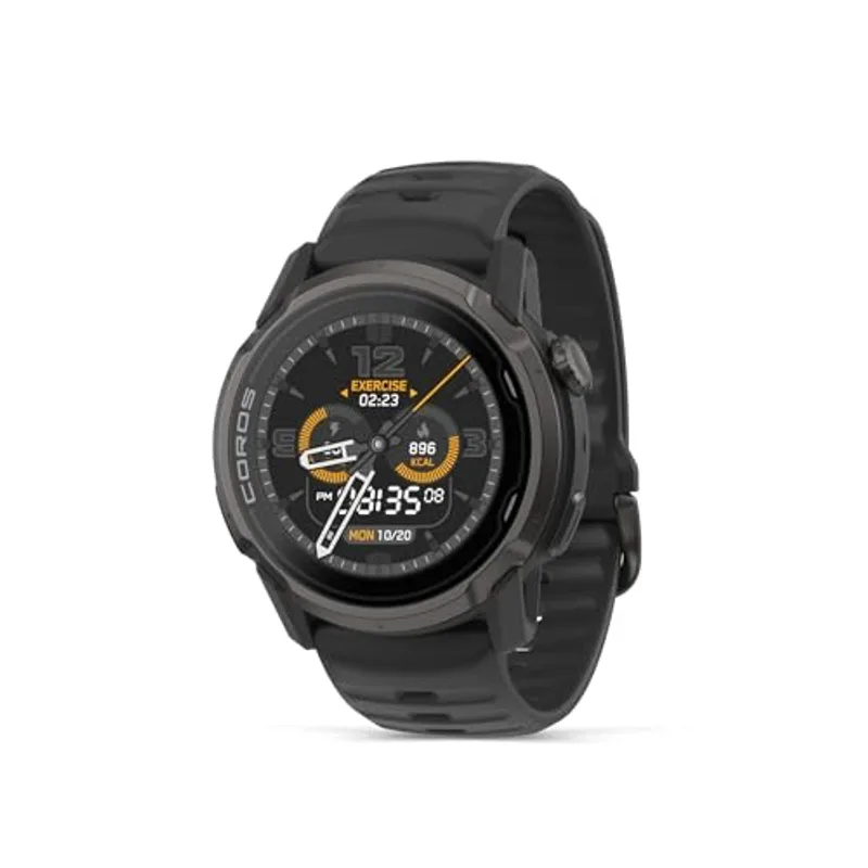 COROS APEX 4 (46mm) GPS Watch, 1.3" MIP Touchscreen, Global maps with Turn-by-Turn Navigation, 41 Days Battery Life, Voice Pins, and Hands-Free Calls, for Running, Skiing, and Climbing - Black