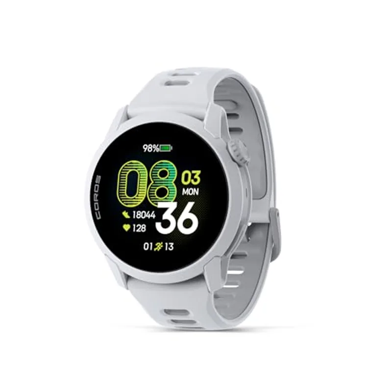 COROS PACE 4 Ultralight Sport GPS Watch, 1.2" AMOLED Touchscreen,19 days of daily use, Voice Features, Advanced Training Tools, Accurate GPS, Heart Rate Monitor, Navigation, Run, Bike - White Silicone