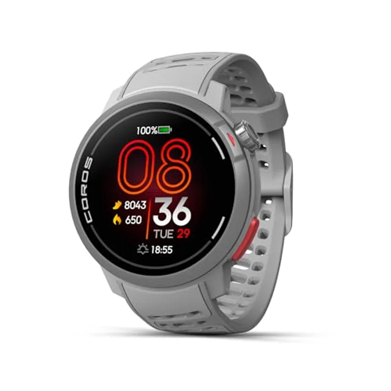 COROS PACE Pro GPS Sport Watch, 1.3-inch AMOLED Touchscreen, Fastest in Class Processor Running Watch, 20 Days Battery Life, Navigation with Global Offline Maps, Sleep Tracking, Running - Gray