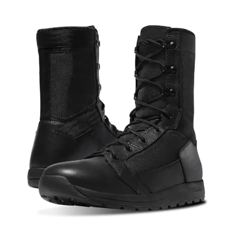 Danner Tachyon 8” Tactical Boots for Men - Ultralight Fast Drying Upper with Abrasion-Resistant Toe, Comfort Footbed, and Non Slip Traction Outsole, Polishable Black Hot - 13 D