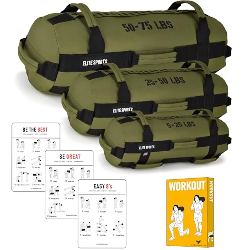 Elite Sports Workout Sandbag (Large, Unfilled)