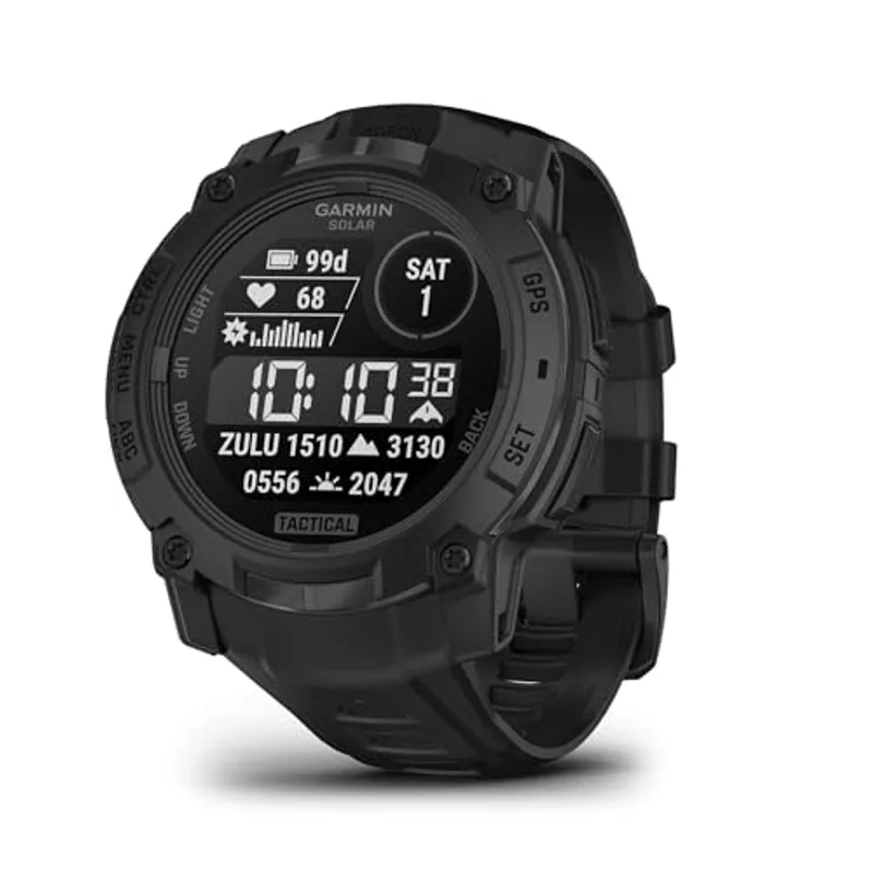 Garmin Instinct® 3 Tactical Edition, 50mm, Solar Charged Display, Rugged Outdoor GPS Smartwatch