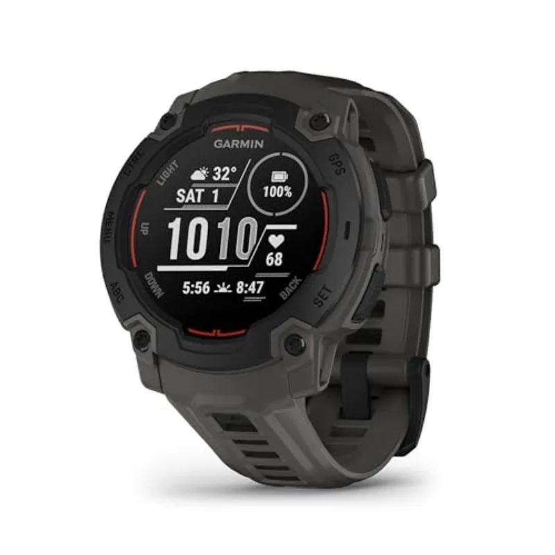 Garmin Instinct® E 45mm, Rugged Outdoor GPS Smartwatch, 24/7 Health Monitoring, Wrist-Based Heart Rate, Up to 16 Days of Battery Life, Charcoal