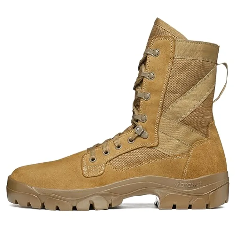 GARMONT TACTICAL T8 Bifida Military Combat Boots for Men and Women, Army, Air Force, AR670-1 Compliant Footwear, Suede Leather, Multi-Terrain Shoes, Coyote, Size 8.5
