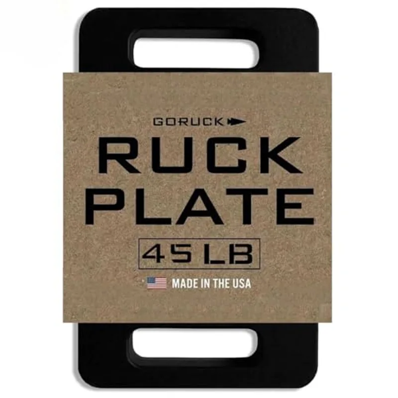 GORUCK Ruck Plate 45LB (Long) - USA Made Cast Iron Weighted Plates for Vest, Rucking, Squat, Swing, Strength Training Equipment, Fitness Weights, Compatible w/Rucker & Ruck Plate Carrier, 45 LB Plates