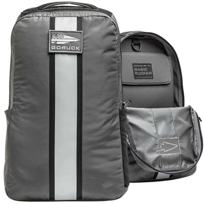 GORUCK Basic Rucker 17L Tactical Backpack – Durable Rucksack & MOLLE Daypack – Military Backpack for Men & Women - for Outdoor, Hiking, Training & Travel – Armored Grey