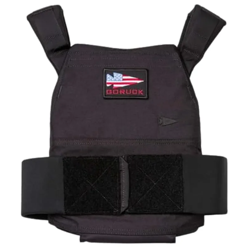 GORUCK Rucking Weighted Vest for Men and Women - Ergonomic Design for Walking, Running, and Weight Loss Training - Adjustable Weight Vest with Strorage Pocket - L/XL Black