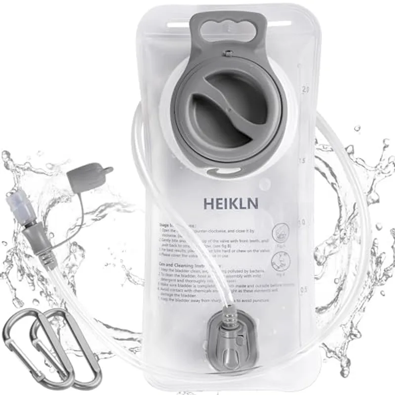 HEIKLN Hydration Bladder 2 Liter,Water Bladder for Hiking Backpack,Leak Proof Water Bladder Bag, BPA Free Military Water Storage Bladder, Hydration Pack for Bicycling Hiking Camping Hunting Running