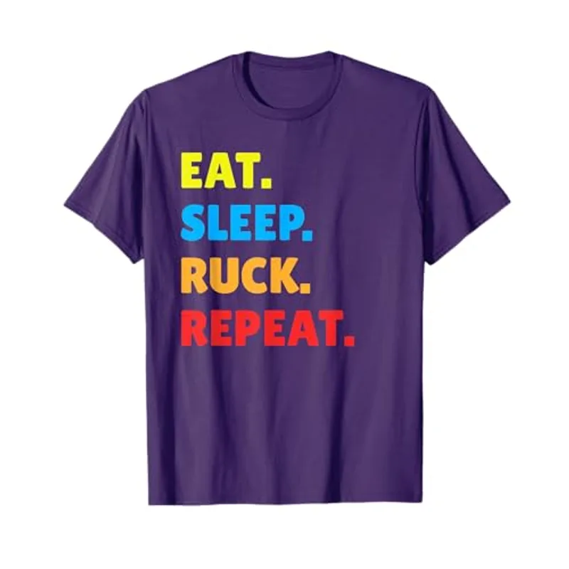 Eat. Sleep. Ruck. Repeat. Motivational Rucking T-Shirt