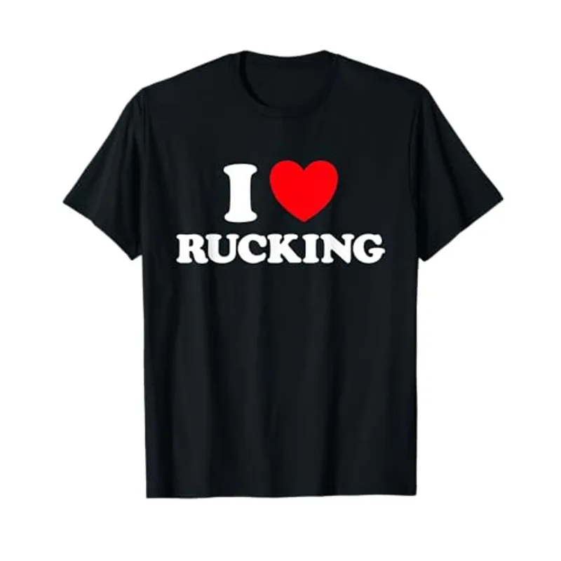 I Love Rucking Retro Heart T-Shirt
