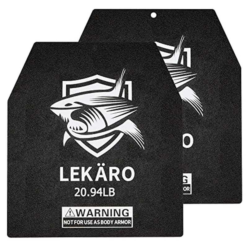 Weighted Vest Plates 9.8"x11" Steel Weight Plates for Vests – 5.51/8.81/15.43/20.94 LB Pairs – Rust-Proof Powder Coated Workout Inserts for CrossFit Murph Rucking Running Strength Training