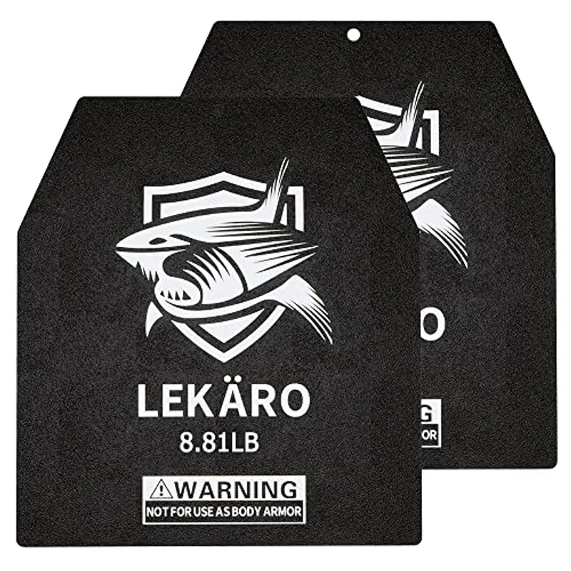 Weighted Vest Plates 9.8"x11" Steel Weight Plates for Vests – 5.51/8.81/15.43/20.94 LB Pairs – Rust-Proof Powder Coated Workout Inserts for CrossFit Murph Rucking Running Strength Training