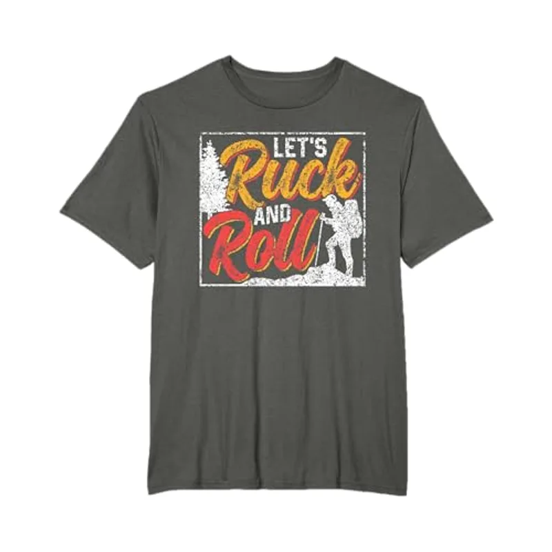 Let's Ruck And Roll Workout Backpack Rucksack Rucking T-Shirt