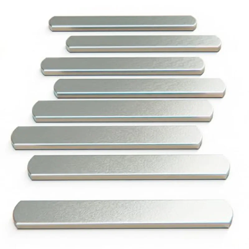Mavee Fractional Weight Vest Plates, 8 Pack (4.0 Lbs Total / 6.7 Inch), Electroplated Rustproof Solid Steel Inserts for Rucking, Tactical Carrier & Strength Training