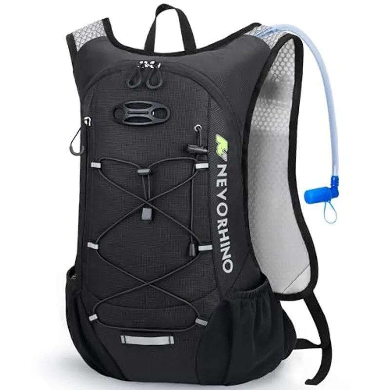 Lightweight Hydration Backpack, Running Backpack with 2L Water Bladder, Hydro Water Daypack for Cycling Hiking Rave for Men Women