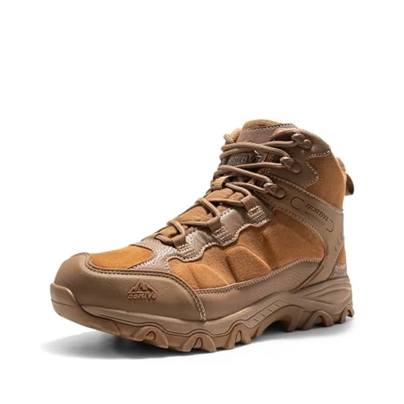 NORTIV 8 Men's Waterproof Hiking Boots Outdoor Mid Trekking Lightweight Mountaineering Shoes Paladin,Size 10.5,Coyote,JS19004M