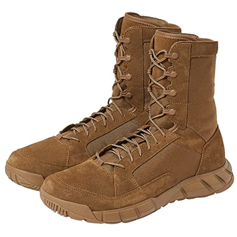 Oakley Light Assault 2 Boots | Coyote, Size 8.5 | Tactical & Outdoor Use, Lightweight, Speed-Lace, Slip Resistant, Leather & Cordura (11188)