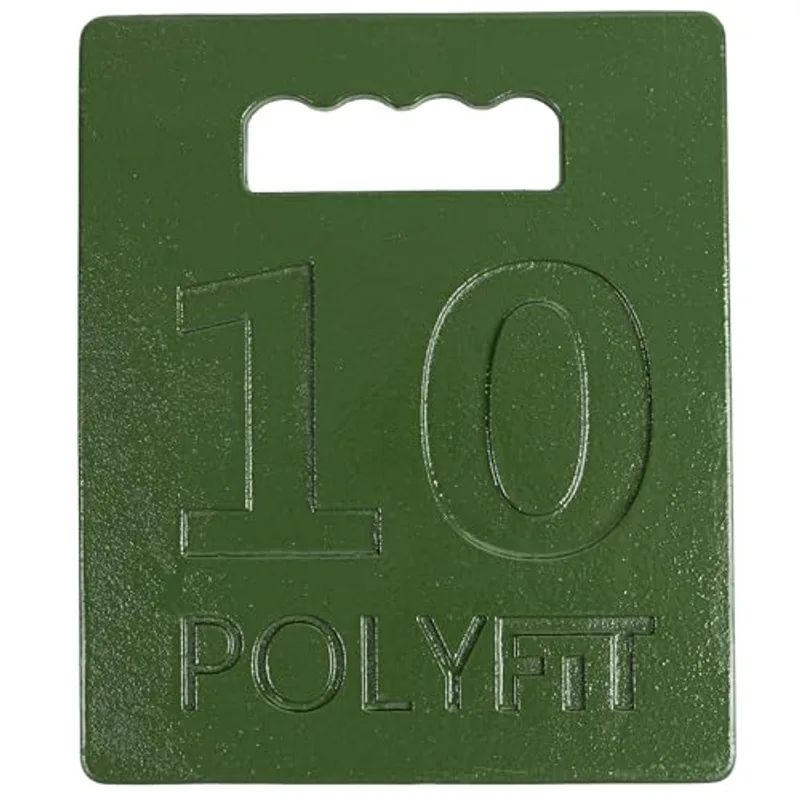 Polyfit Rucking Weight Plate — 10x12 Cast Iron Plate with Handle for Rucking, Hiking & Weighted Fitness, Compatible with Polyfit Rucking Backpacks & Most Ruck Packs - 10LBS