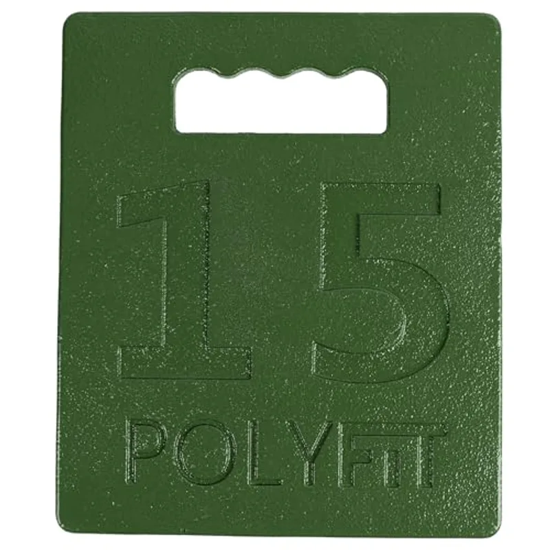Polyfit Rucking Weight Plate — 10x12 Cast Iron Plate with Handle for Rucking, Hiking & Weighted Fitness, Compatible with Polyfit Rucking Backpacks & Most Ruck Packs - 15LBS