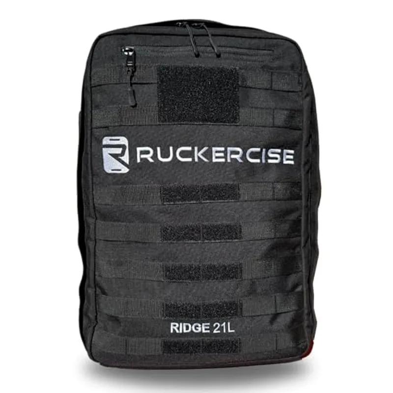 Ruckercise Rucking Backpack - Ridge 21L Rucksack, Engineered for Rucking, Ruck Pack, Weight Plate Backpack, Extra Padding for Running, Walking, Strength Training, Compatible with Yes4All Ruck Weight