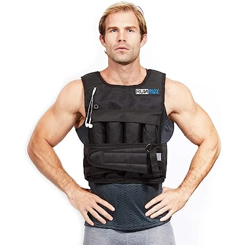 RUNMax Weighted Vest, 6lb/8lb/10lb/12lb/16lb/20lb/40lb/50lb/60lb/50lb/60lb/80lb/100lb/120lb/150lb Weight Vest for Workout, Strength Training, Running, Fitness, Muscle Building, Weight Loss, Weightlifting