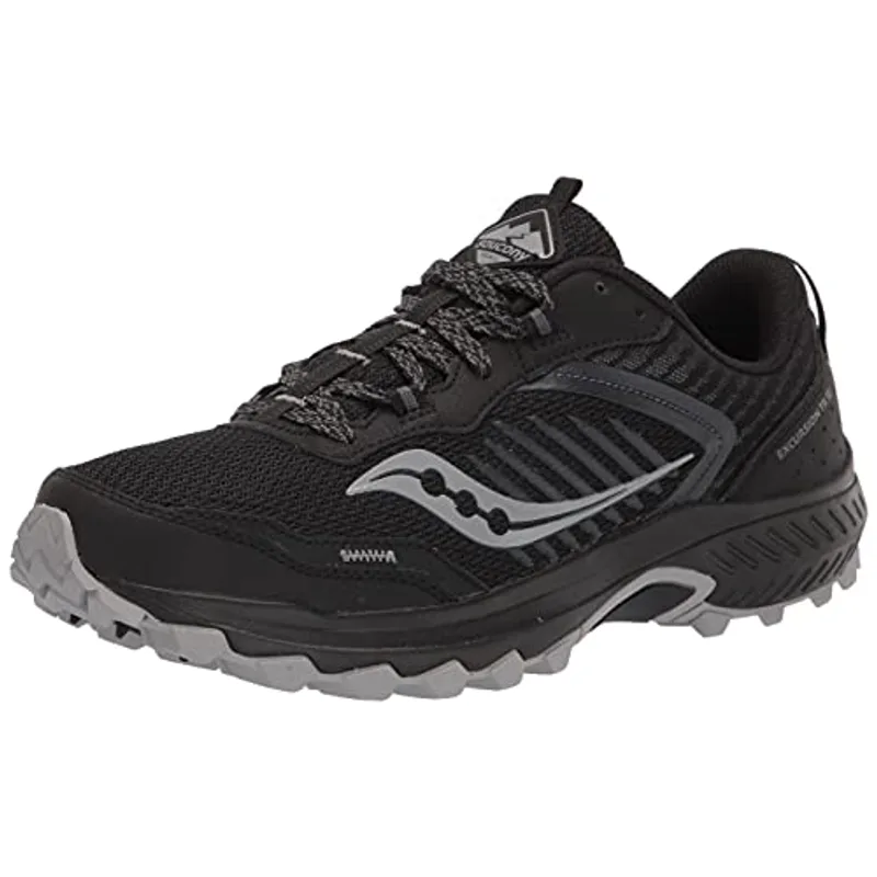 Saucony Men's Excursion TR15 Trail Running Shoe, Black/Shadow, 11