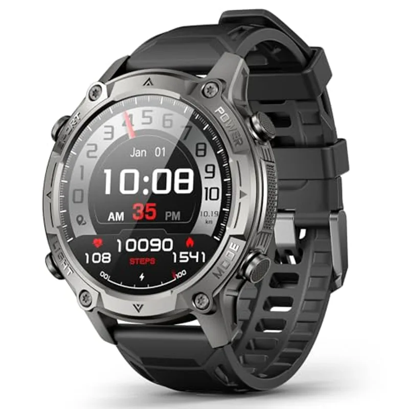 2026 AI Smart Watch with Standalone GPS & Offline Maps, 5ATM Waterproof, 1.43" AMOLED, 21-Day Battery, 178 Sports Modes, Compass, Heart Rate/SpO2/Stress/Sleep Monitor, for Android iOS Men Women Black