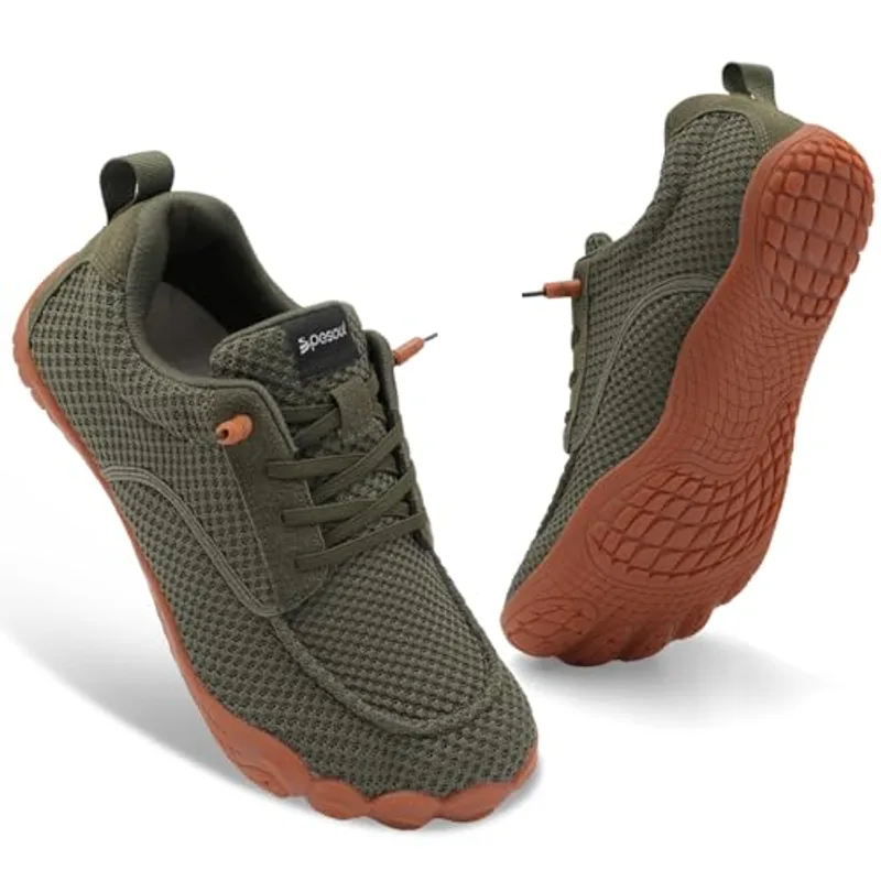 Spesoul Mens Barefoot Shoes Wide Hiking Shoes Zero Drop Minimalist Sneakers Lightweight Breathable Slip On for Water Trail Running Workout Grounded Walking 10 Wide