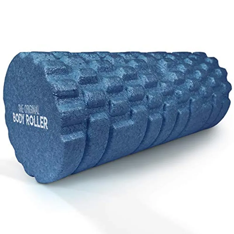 The Original Body Roller - High Density Foam Roller Massager for Deep Tissue Massage of The Back and Leg Muscles - Self Myofascial Release of Painful Trigger Point Muscle Adhesions - 13" Blue
