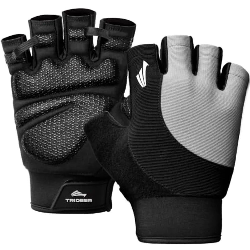 Trideer Workout Gloves for Men and Women, 5 mm Padded Weight Lifting Gloves
