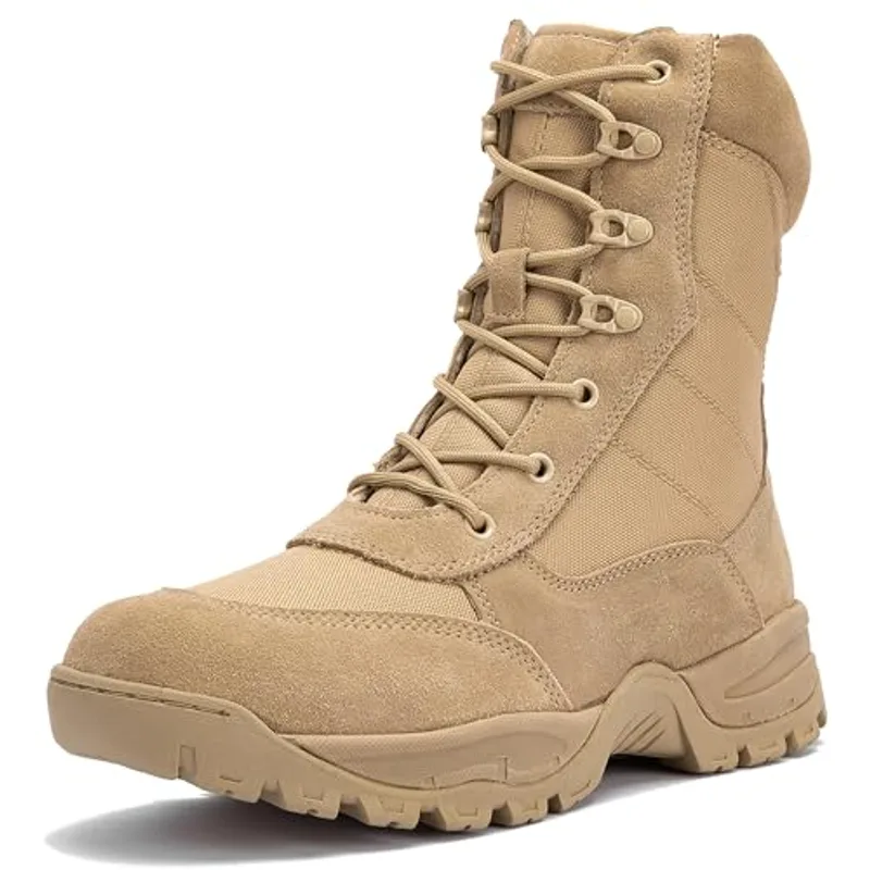 WIDEWAY Men's/Women's Military Tactical boots 8'' Lightweight Combat boots Hiking boots Outdoor Working Desert boots