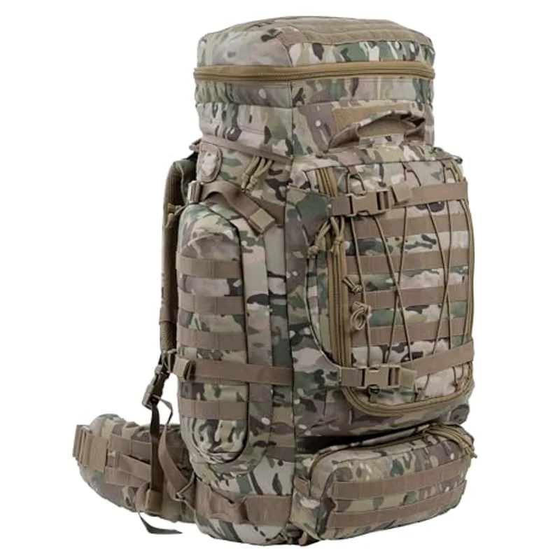 XMILPAX Large Military Backpack Army Rucksack Tactical MOLLE Pack for Camping Backpacking Hunting Bushcraft Adventure 70L…